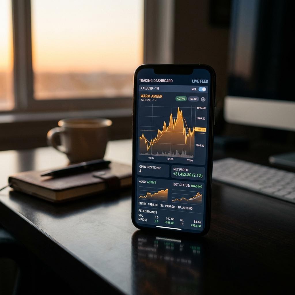 Osmosis Ventures AI kryptotrading plattform grensesnitt på smarttelefon